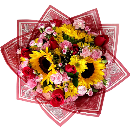 Bouquet mixto rosas irania floristeria